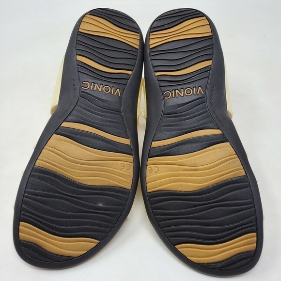 Vionic Paros Backstrap Sandals Womens Size 7 Pearl Ivory Croc Open Toe - Picture 11 of 11